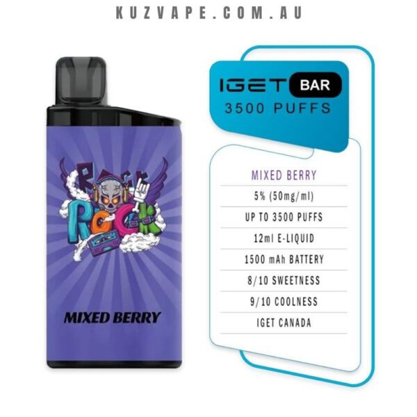 IGET Bar 3500 Puffs Mixed Berry - Image 2