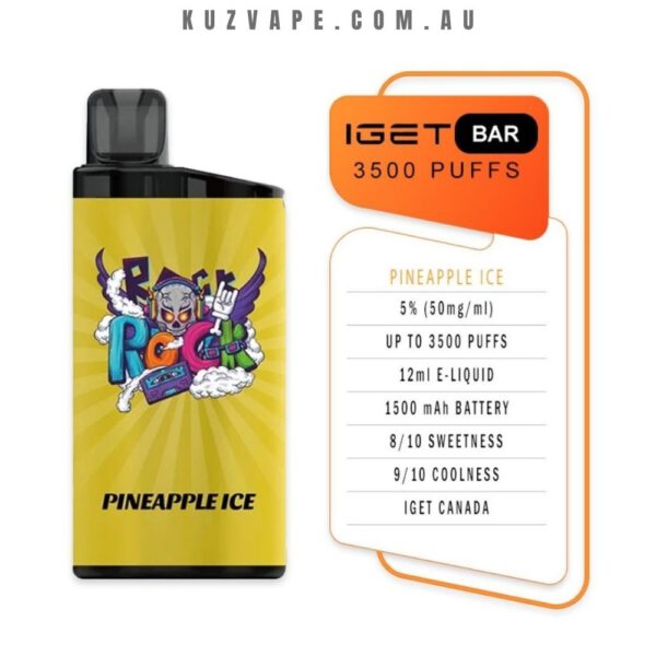 IGET Bar 3500 Puffs Pineapple Ice - Image 2