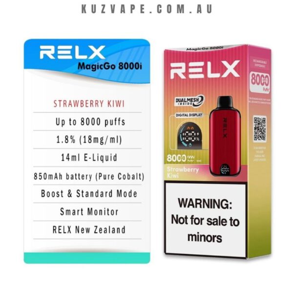 RELX MagicGo 8000 Puffs Strawberry Kiwi - Image 2