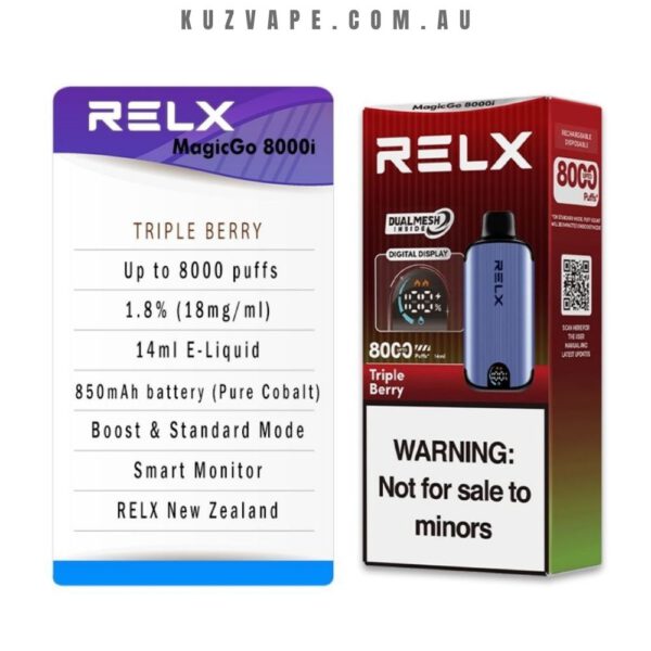 RELX MagicGo 8000 Puffs Triple Berry - Image 2