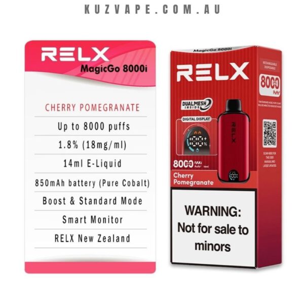 RELX MagicGo 8000 Puffs Cherry Pomegranate - Image 2