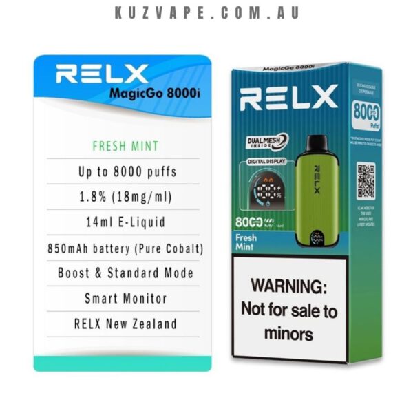 RELX MagicGo 8000 Puffs Fresh Mint - Image 2