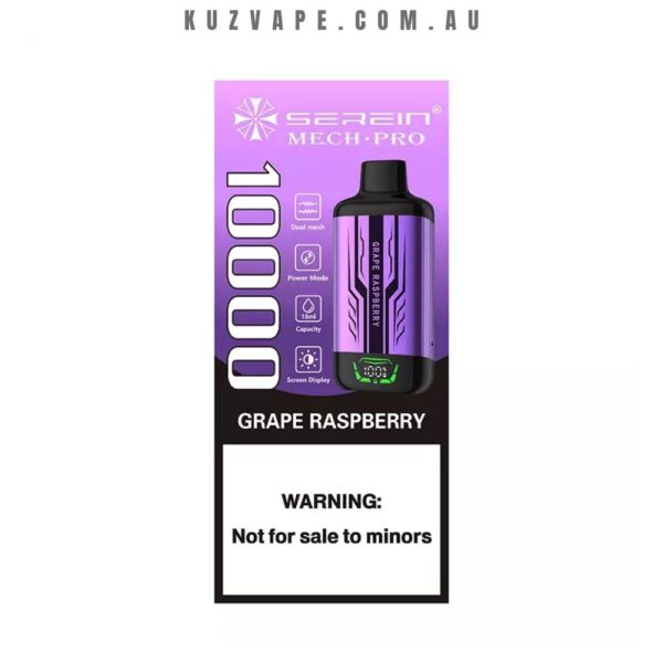 SEREIN MechPro 10000 Puffs Grape Raspberry - Image 2